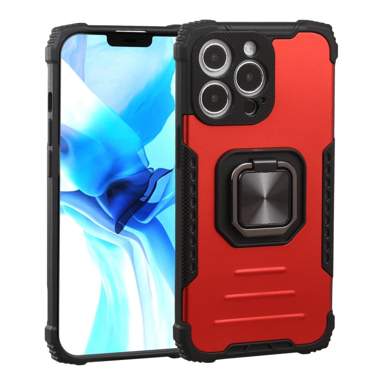 For iPhone 13 Pro Max Fierce Warrior Series Armor All-inclusive Shockproof Aluminum Alloy + TPU Protective Case with Ring Holder