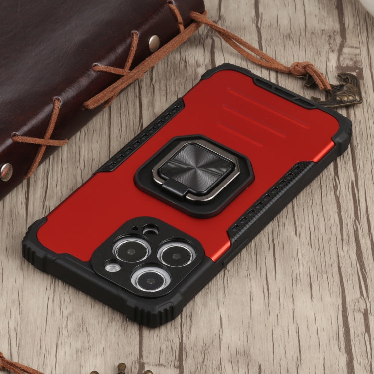 For iPhone 13 Pro Max Fierce Warrior Series Armor All-inclusive Shockproof Aluminum Alloy + TPU Protective Case with Ring Holder