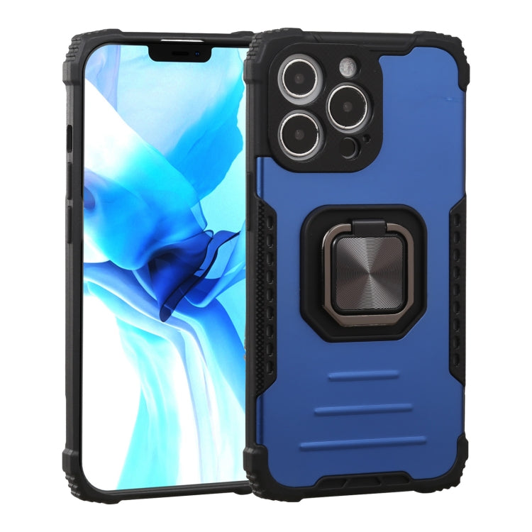 For iPhone 13 Pro Max Fierce Warrior Series Armor All-inclusive Shockproof Aluminum Alloy + TPU Protective Case with Ring Holder
