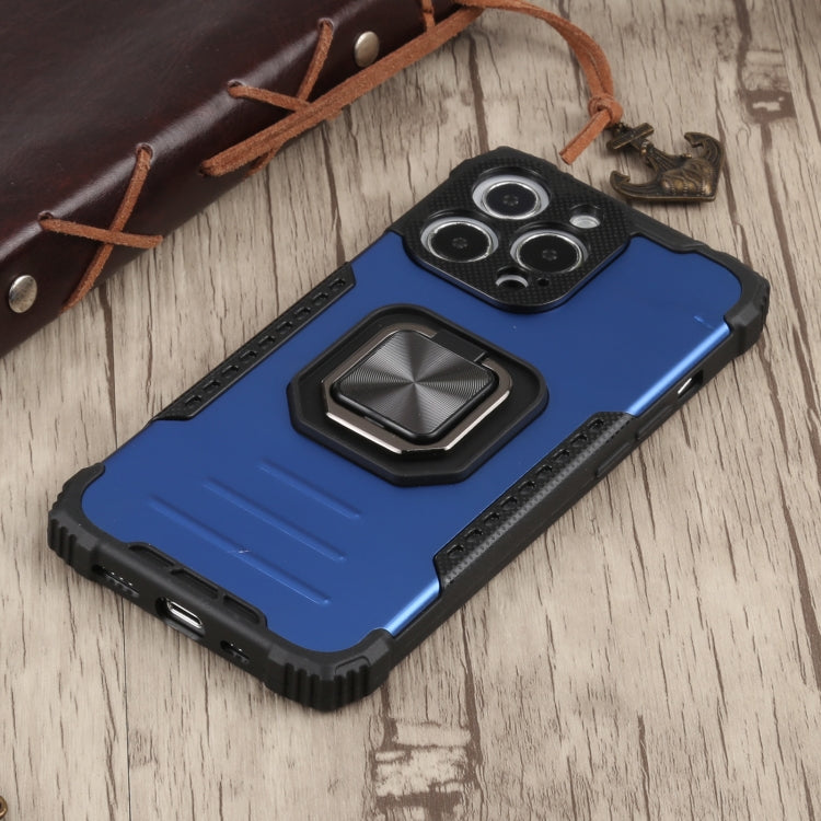 For iPhone 13 Pro Max Fierce Warrior Series Armor All-inclusive Shockproof Aluminum Alloy + TPU Protective Case with Ring Holder
