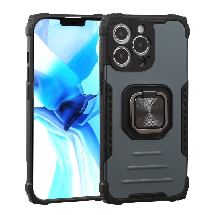 For iPhone 13 Pro Max Fierce Warrior Series Armor All-inclusive Shockproof Aluminum Alloy + TPU Protective Case with Ring Holder