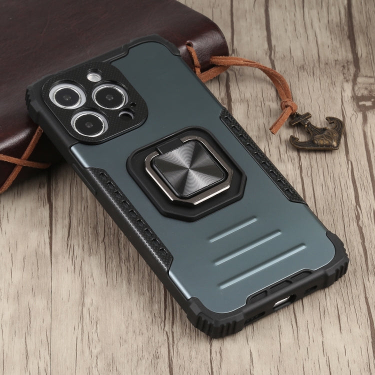 For iPhone 13 Pro Max Fierce Warrior Series Armor All-inclusive Shockproof Aluminum Alloy + TPU Protective Case with Ring Holder