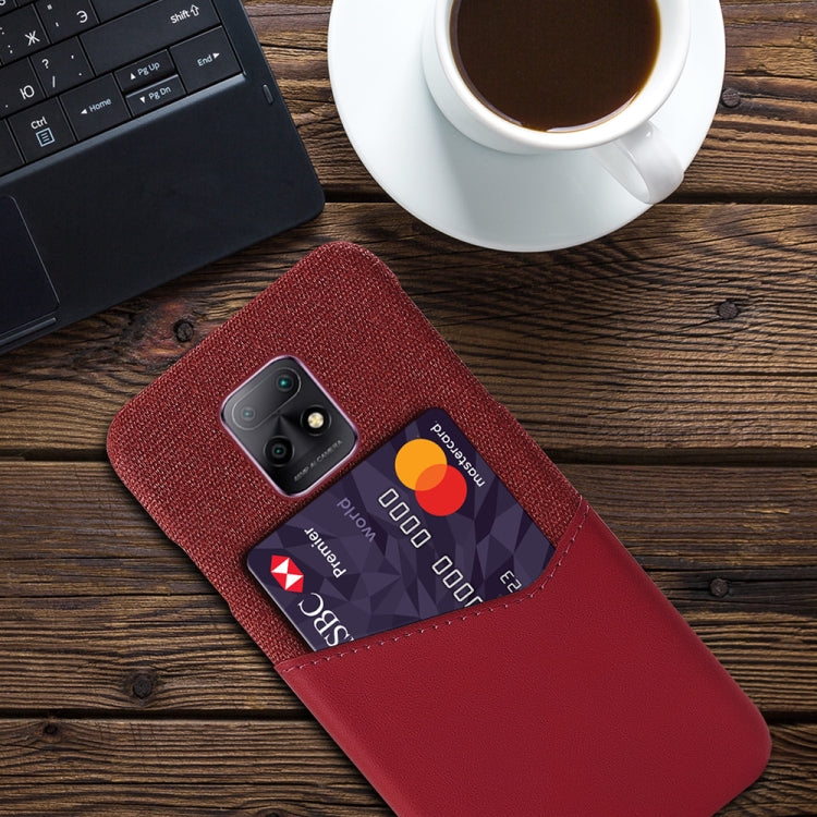 For Xiaomi Redmi 10X Pro 5G Cloth Texture PC + PU Leather Back Cover Shockproof Case with Card Slot