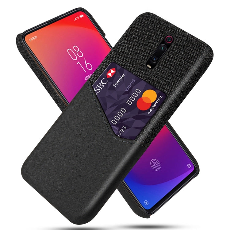 For Xiaomi Redmi K20 Pro Cloth Texture PC + PU Leather Back Cover Shockproof Case with Card Slot