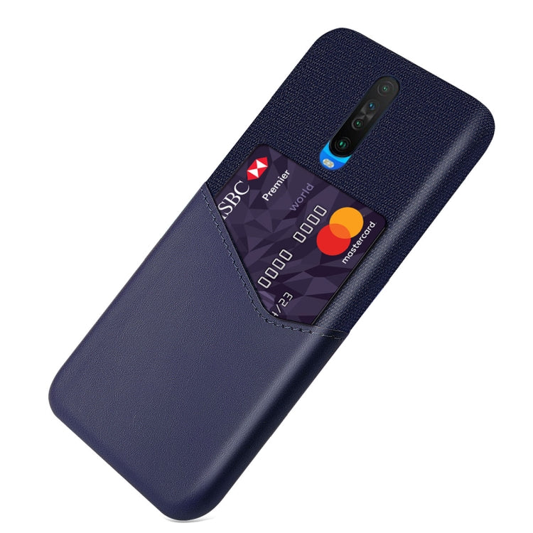 For Xiaomi Redmi K30 Cloth Texture PC + PU Leather Back Cover Shockproof Case with Card Slot