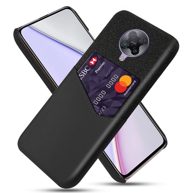 For Xiaomi Redmi K30 Pro Cloth Texture PC + PU Leather Back Cover Shockproof Case with Card Slot