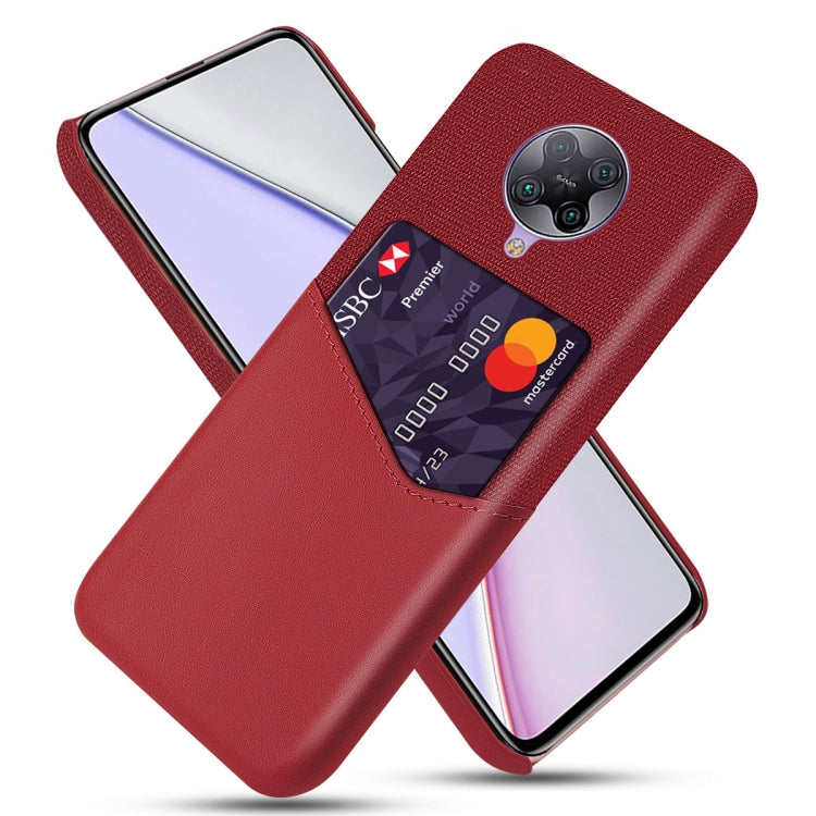 For Xiaomi Redmi K30 Pro Cloth Texture PC + PU Leather Back Cover Shockproof Case with Card Slot