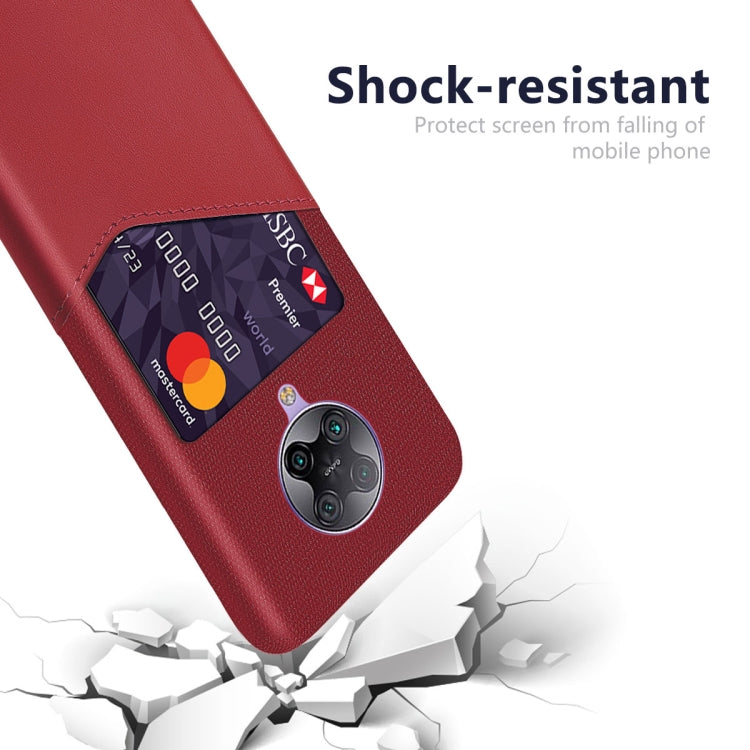 For Xiaomi Redmi K30 Pro Cloth Texture PC + PU Leather Back Cover Shockproof Case with Card Slot
