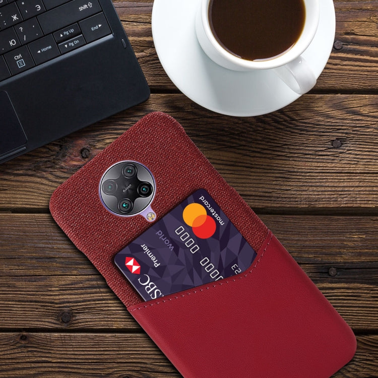 For Xiaomi Redmi K30 Pro Cloth Texture PC + PU Leather Back Cover Shockproof Case with Card Slot