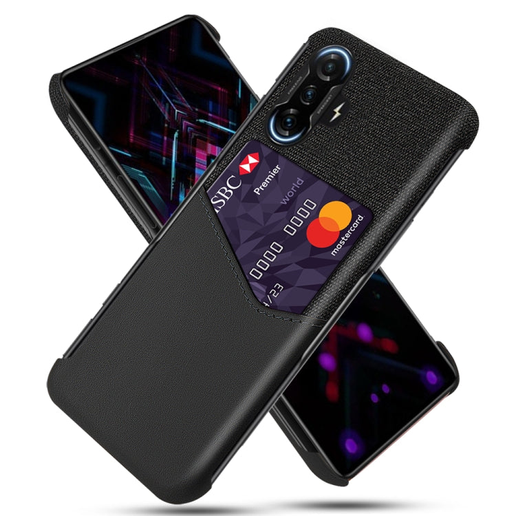 For Xiaomi Redmi K40 Gaming Cloth Texture PC + PU Leather Back Cover Shockproof Case with Card Slot