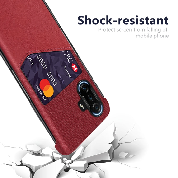 For Xiaomi Redmi K40 Gaming Cloth Texture PC + PU Leather Back Cover Shockproof Case with Card Slot