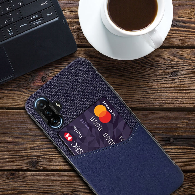 For Xiaomi Redmi K40 Gaming Cloth Texture PC + PU Leather Back Cover Shockproof Case with Card Slot
