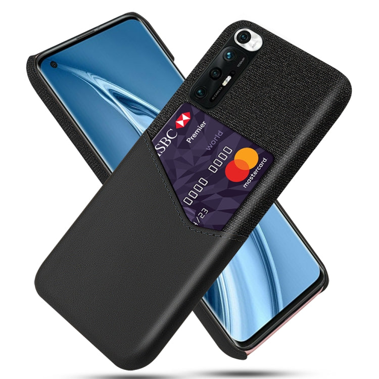 For Xiaomi Mi 10S Cloth Texture PC + PU Leather Back Cover Shockproof Case with Card Slot