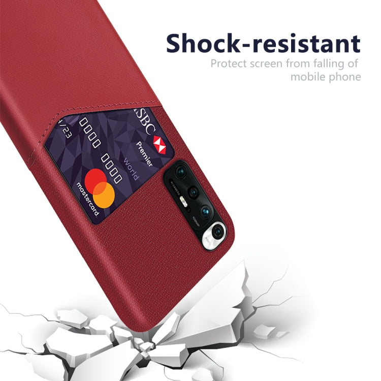 For Xiaomi Mi 10S Cloth Texture PC + PU Leather Back Cover Shockproof Case with Card Slot