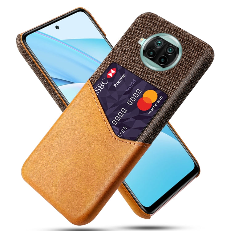 For Xiaomi Mi 10T Lite Cloth Texture PC + PU Leather Back Cover Shockproof Case with Card Slot