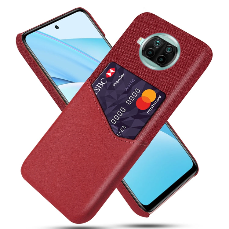 For Xiaomi Mi 10T Lite Cloth Texture PC + PU Leather Back Cover Shockproof Case with Card Slot