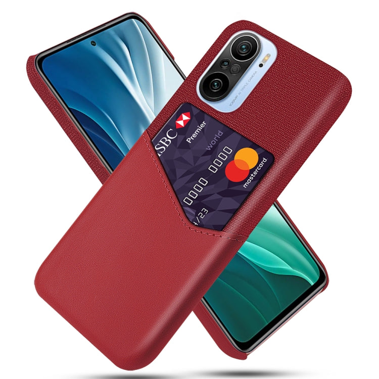 For Xiaomi Mi 11i 5G Cloth Texture PC + PU Leather Back Cover Shockproof Case with Card Slot