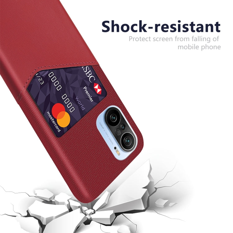 For Xiaomi Mi 11i 5G Cloth Texture PC + PU Leather Back Cover Shockproof Case with Card Slot