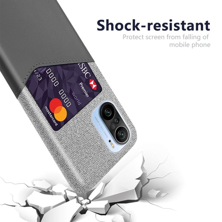 For Xiaomi Mi 11i 5G Cloth Texture PC + PU Leather Back Cover Shockproof Case with Card Slot