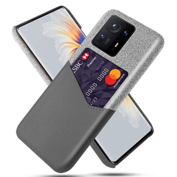 For Xiaomi Mi Mix 4 5G Cloth Texture PC + PU Leather Back Cover Shockproof Case with Card Slot