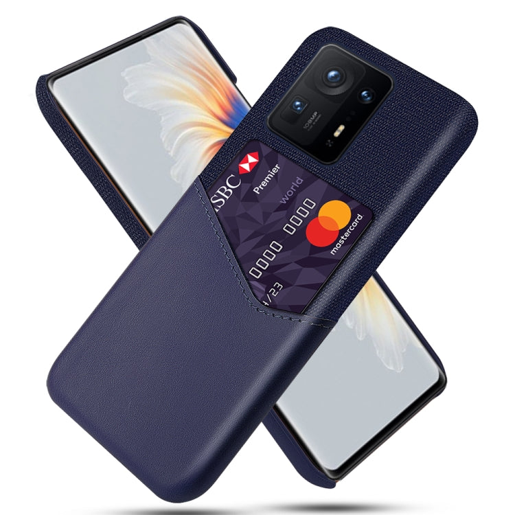For Xiaomi Mi Mix 4 5G Cloth Texture PC + PU Leather Back Cover Shockproof Case with Card Slot