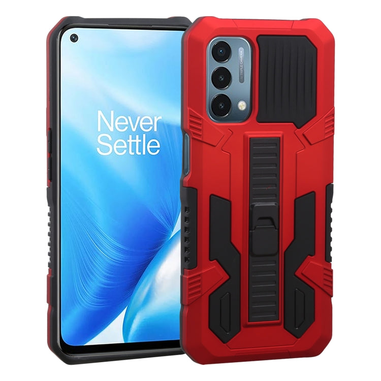 For OnePlus Nord N200 5G Vanguard Warrior All Inclusive Double-color Shockproof TPU + PC Protective Case with Holder
