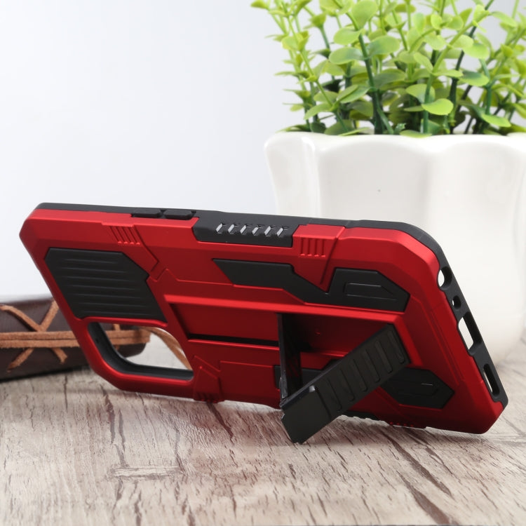 For OnePlus Nord N200 5G Vanguard Warrior All Inclusive Double-color Shockproof TPU + PC Protective Case with Holder