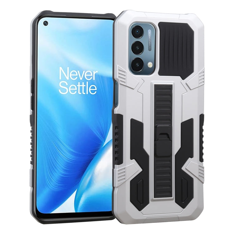 For OnePlus Nord N200 5G Vanguard Warrior All Inclusive Double-color Shockproof TPU + PC Protective Case with Holder