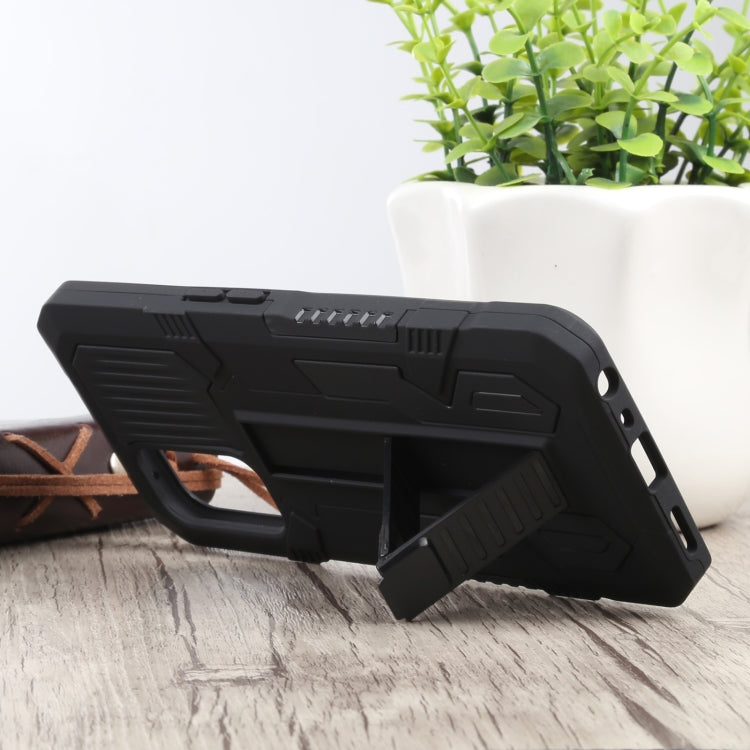 For OnePlus Nord N200 5G Vanguard Warrior All Inclusive Double-color Shockproof TPU + PC Protective Case with Holder