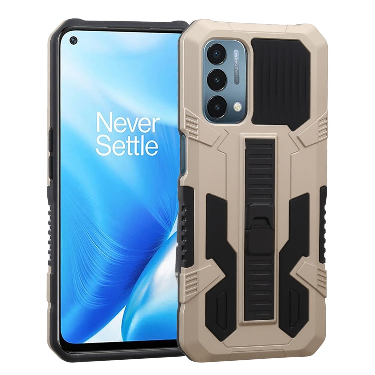 For OnePlus Nord N200 5G Vanguard Warrior All Inclusive Double-color Shockproof TPU + PC Protective Case with Holder