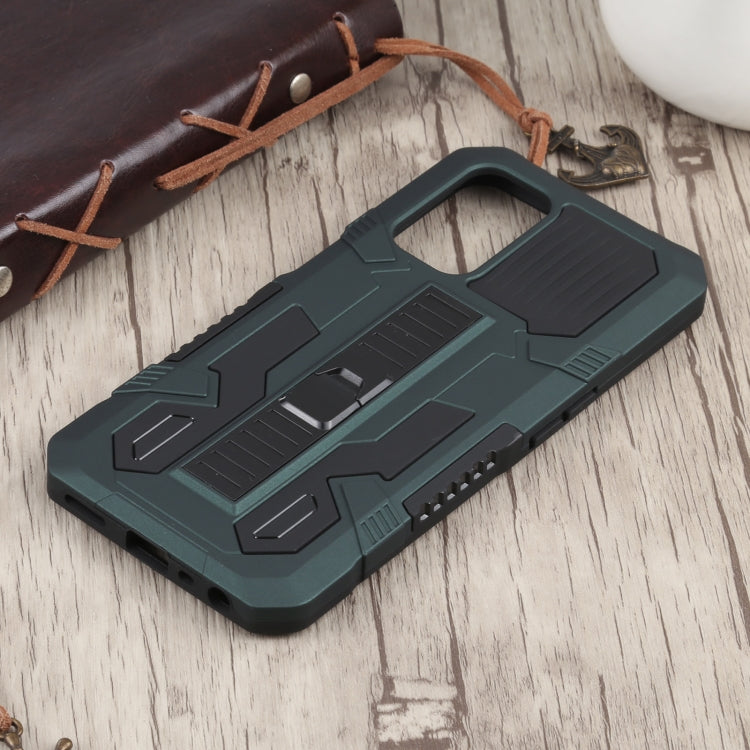 For OnePlus Nord N200 5G Vanguard Warrior All Inclusive Double-color Shockproof TPU + PC Protective Case with Holder
