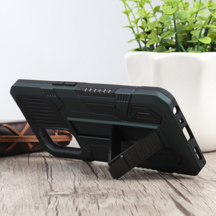 For OnePlus Nord N200 5G Vanguard Warrior All Inclusive Double-color Shockproof TPU + PC Protective Case with Holder