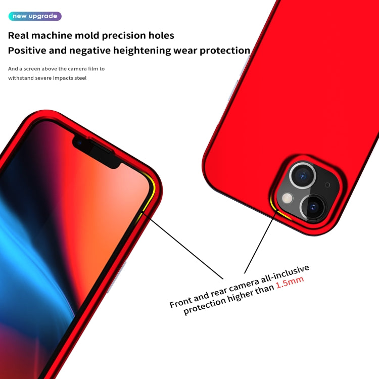 For iPhone 13 Dual-color 360 Degrees Full Coverage Protective PC + TPU Shockproof Case