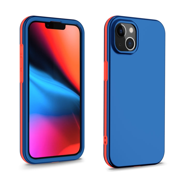 For iPhone 13 Dual-color 360 Degrees Full Coverage Protective PC + TPU Shockproof Case