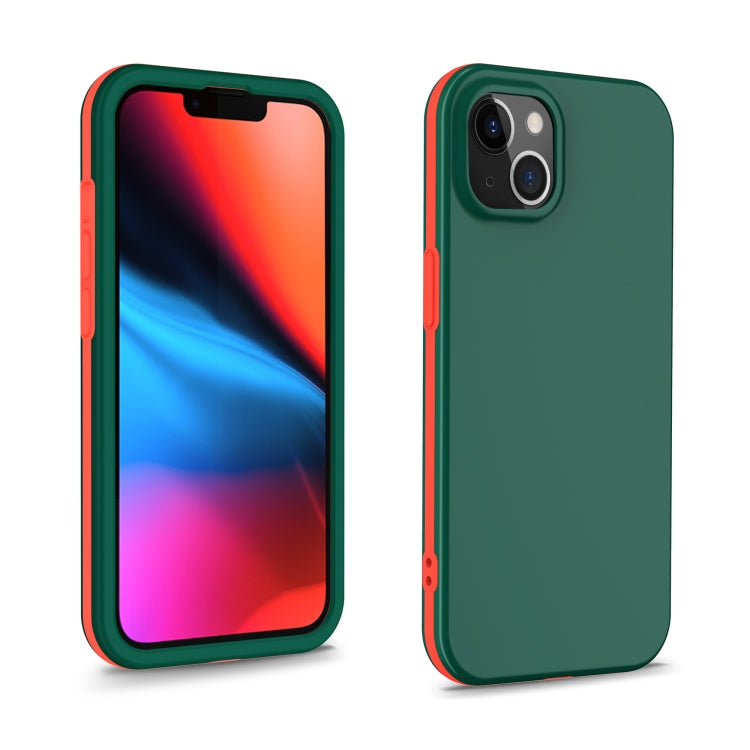 For iPhone 13 Dual-color 360 Degrees Full Coverage Protective PC + TPU Shockproof Case
