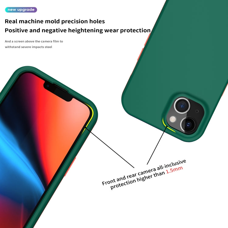For iPhone 13 Dual-color 360 Degrees Full Coverage Protective PC + TPU Shockproof Case