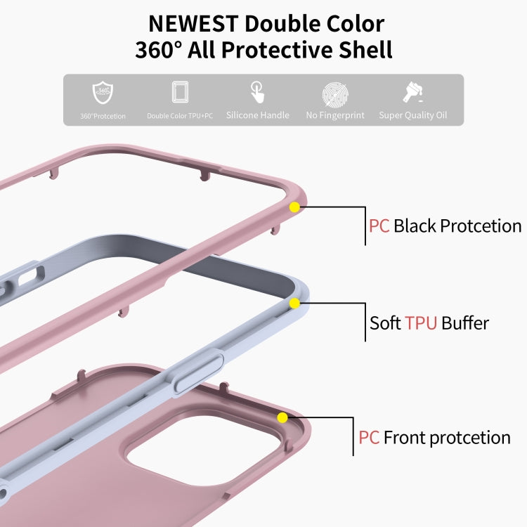 For iPhone 13 Pro Dual-color 360 Degrees Full Coverage Protective PC + TPU Shockproof Case