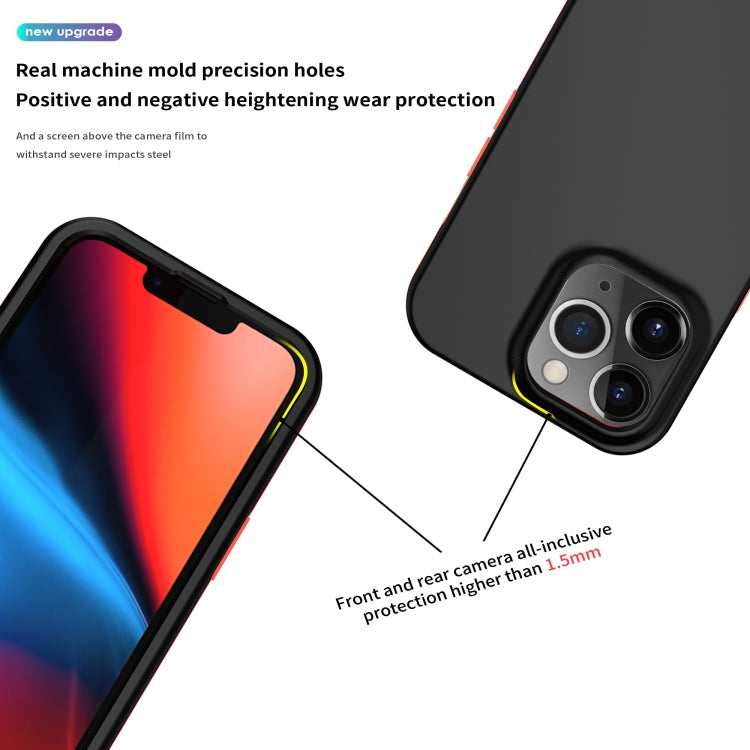For iPhone 13 Pro Max Dual-color 360 Degrees Full Coverage Protective PC + TPU Shockproof Case