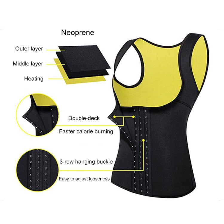 U-neck Breasted Body Shapers Vest Weight Loss Waist Shaper Corset, Size:L