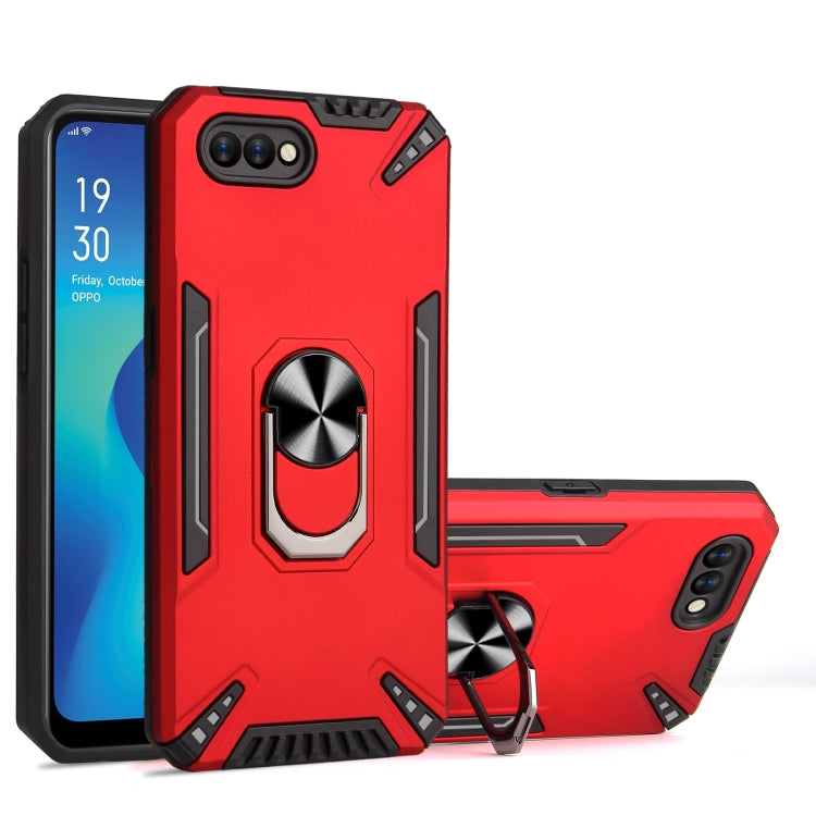 For OPPO A1k PC + TPU Protective Case with 360 Degrees Rotatable Ring Holder