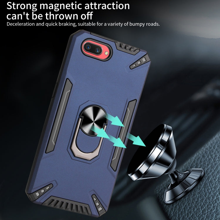 For OPPO A3s PC + TPU Protective Case with 360 Degrees Rotatable Ring Holder