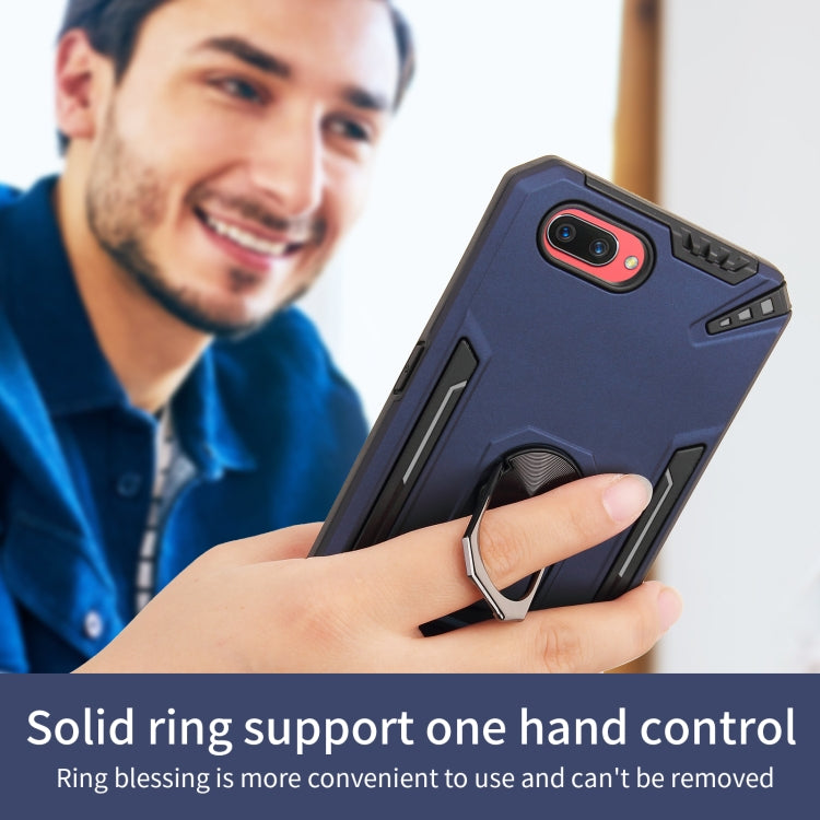 For OPPO A3s PC + TPU Protective Case with 360 Degrees Rotatable Ring Holder