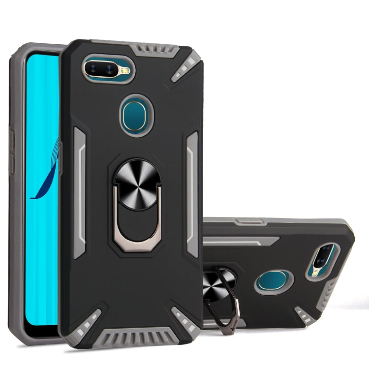 For OPPO A7 / A5s (AX5s) PC + TPU Protective Case with 360 Degrees Rotatable Ring Holder