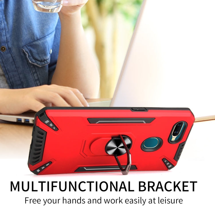 For OPPO A7 / A5s (AX5s) PC + TPU Protective Case with 360 Degrees Rotatable Ring Holder