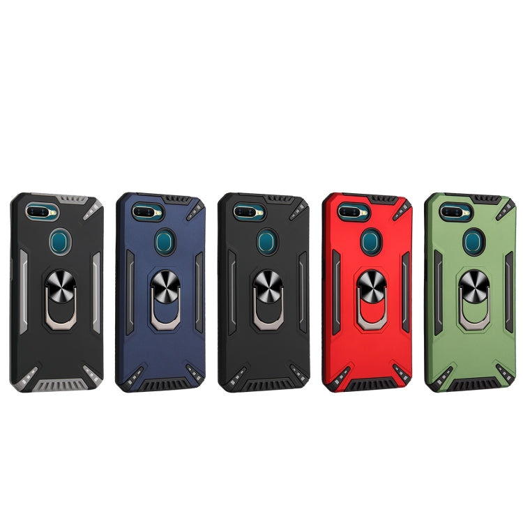 For OPPO A7 / A5s (AX5s) PC + TPU Protective Case with 360 Degrees Rotatable Ring Holder