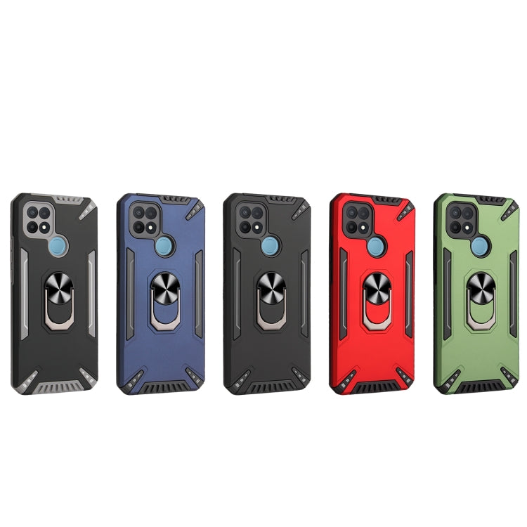 For OPPO A15 PC + TPU Protective Case with 360 Degrees Rotatable Ring Holder