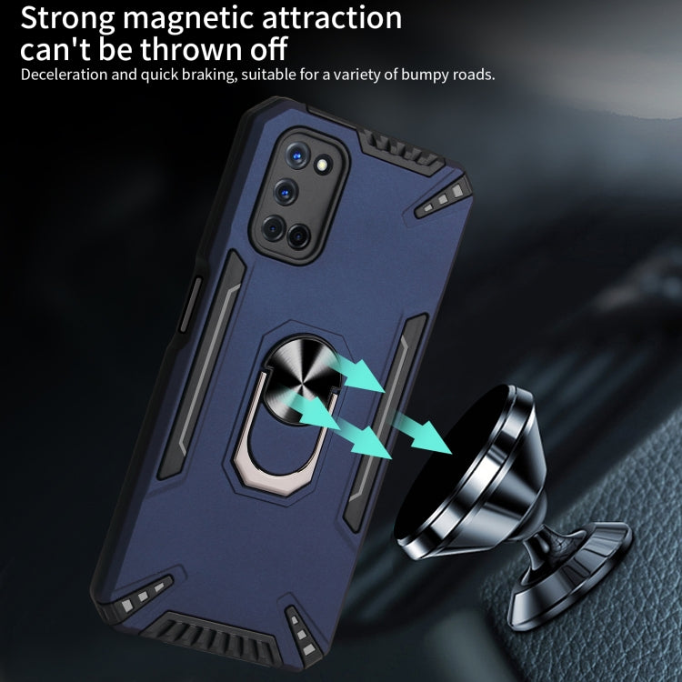 For OPPO A52 / A72 / A92 PC + TPU Protective Case with 360 Degrees Rotatable Ring Holder