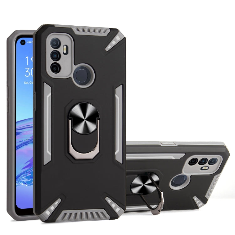 For OPPO A53 PC + TPU Protective Case with 360 Degrees Rotatable Ring Holder