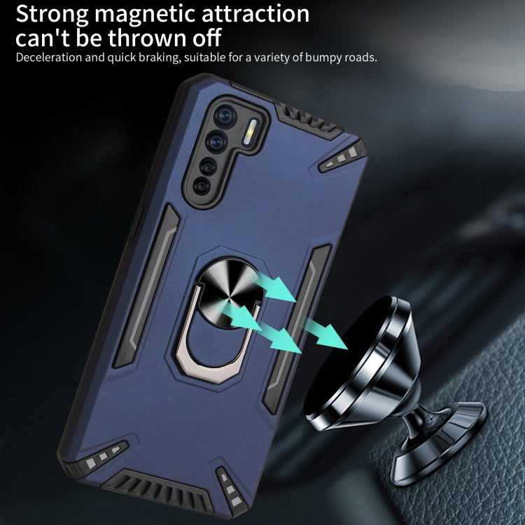 For OPPO A91 / Reno3 PC + TPU Protective Case with 360 Degrees Rotatable Ring Holder