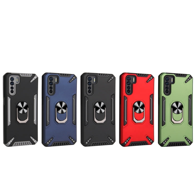 For OPPO A91 / Reno3 PC + TPU Protective Case with 360 Degrees Rotatable Ring Holder